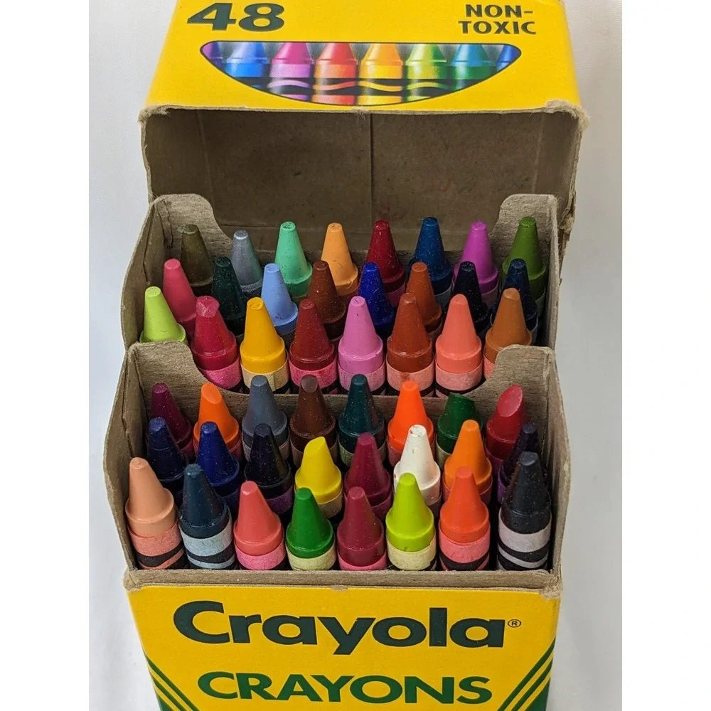 Crayola Crayon Lot Vintage 48 64‎ Set 1988 1994